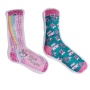 Unicorn and Squirrel - Squeaking Comfort Plush Dog Toy Stocking Style Sock Combo