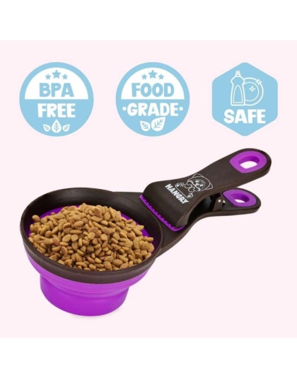 "Hangry" Purple Dog Food Scooper