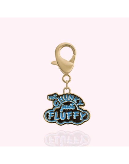 Gold - "Not Chunky Just Fluffy" Dog Collar Charm