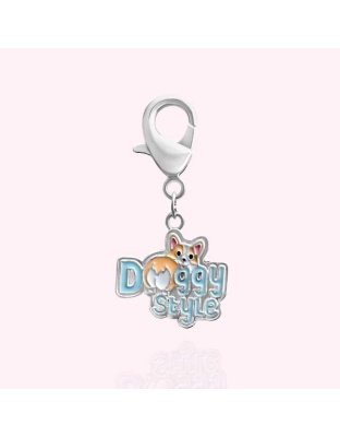 Silver - "Doggy Style" Dog Collar Charm