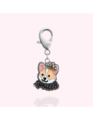 Silver - "Spoiled" Dog Collar Charm