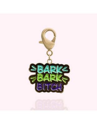 Gold - "Bark Bark Bitch" Dog Collar Charm