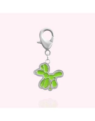 Silver - Balloon Dog Collar Charm