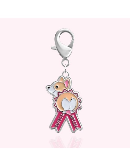 Silver - "Cutest Bitch" Dog Collar Charm