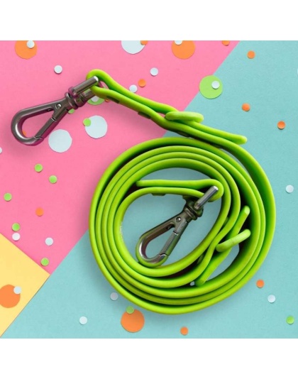 "Not Chunky Just Fluffy" Lime Green Leash