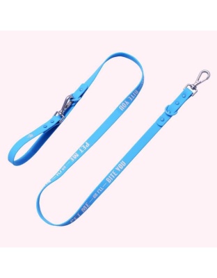 "Pet Me or I'll Bite You" Blue Leash