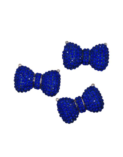 Royal Blue Bow Necklace- Big Dog Necklace - XL