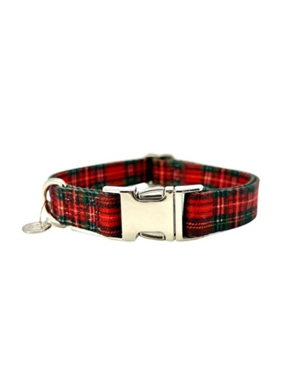 Red Plaid - Adjustable Collar - Large