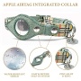 Beige Plaid & Denim - Apple Airtag Collar - Medium