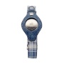 Blue Plaid & Denim - Apple Airtag Collar - Medium