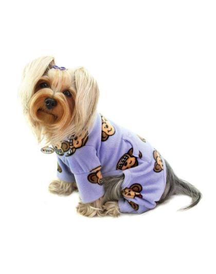 Lavender - Silly Monkey Fleece Turtleneck Pajamas - L