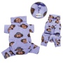 Lavender - Silly Monkey Fleece Turtleneck Pajamas - L