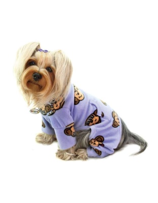 Lavender - Silly Monkey Fleece Turtleneck Pajamas - M