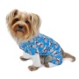 Blue - Ultra Soft Plush Minky Silly Sharks Pajamas - L