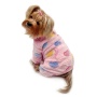 Pink - Ultra Plush Colorful Hearts Turtleneck Pajamas - M