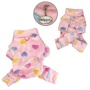 Pink - Ultra Plush Colorful Hearts Turtleneck Pajamas - XL