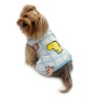 White - Ultra Plush Colorful Dinosaurs Front Sleeveless Pajamas - XS