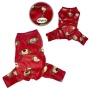 Burgundy - Silly Monkey Front Sleeveless Fleec Pajamas - L