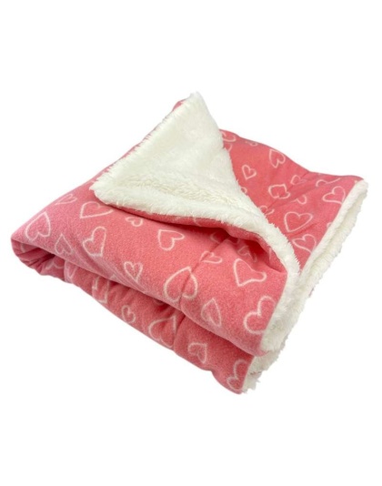 Pink - Blush of Love Fleece/Plush Blanket - One Size