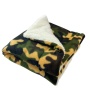 Green - Camouflage Fleece/Plush Blanket - One Size