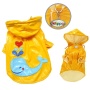 Yellow - Splashing Whale Raincoat with Cotton Lining - M