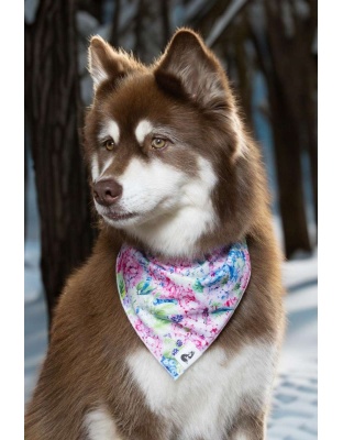 Hydrangea Haven Dog Bandana - XL - 35in x 17in