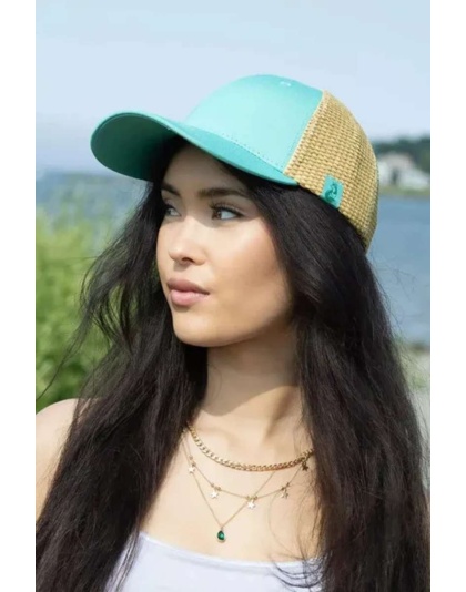 Island Vibes Baseball Cap with Raffia