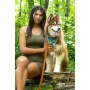 Magical Fern Forest Dog Bandana - M/L - 27in x 13in