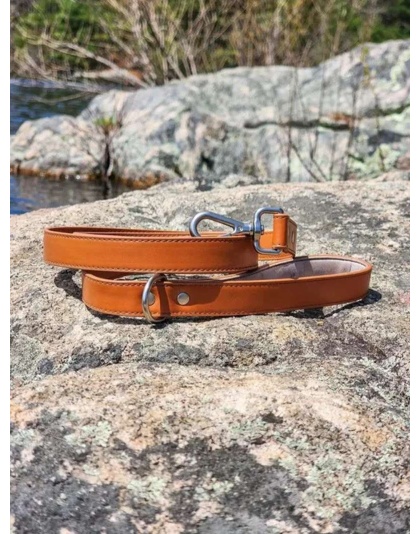 Brown-Red - Sierra Sunrise Vegan Leather Dog Leash