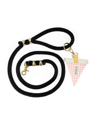 Gingham Pink Summer Plaid Check Premium Leash