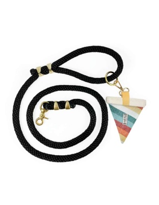 Sunset Retro-mod Stripe Premium Rope Dog Leash