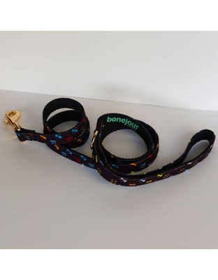 Black/Multi  - Petite Bonejour Leash