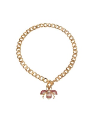 Pink Bee Toggle Necklace - Medium