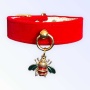 Red Velvet Bee Collar - 10"