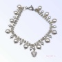 Rhinestone & Pearl Crown Necklace - 12"