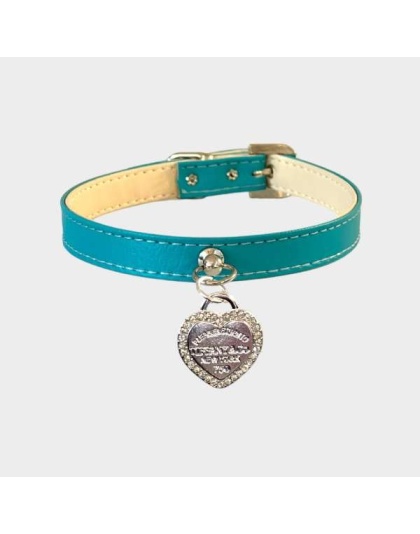 Rhinestone Heart Sniffany Dog Collar - 12"