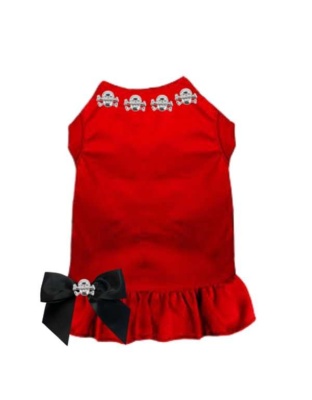 RED - Skull Studded Dress - X Large