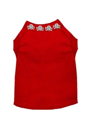 RED - Skull Studded Tee - X Large