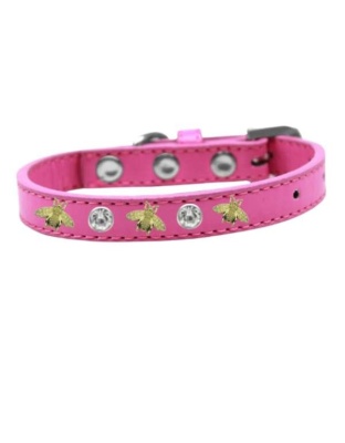 pink - Studded Bee Collar - 14"