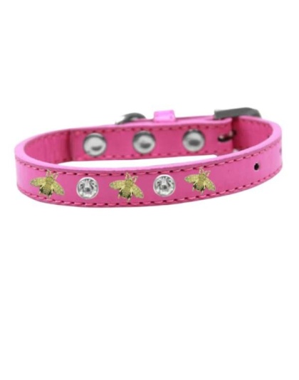 pink - Studded Bee Collar - 14"