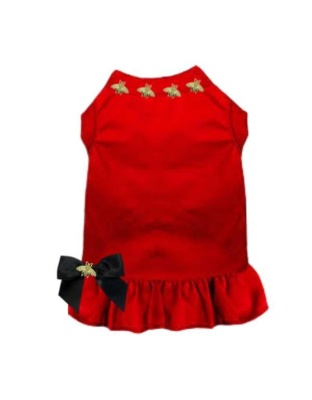 RED - Studded Bee Dress - X Small