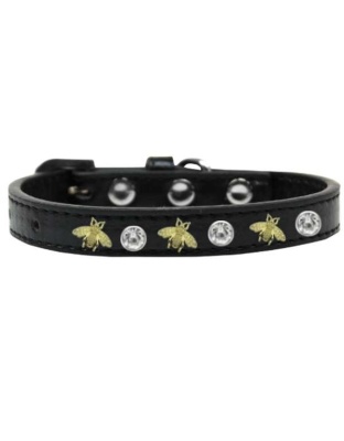 black - Studded Bee Collar - 14"