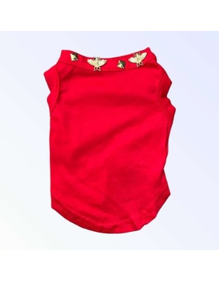 RED - Studded Bee Tee - X Small