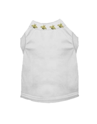 WHITE - Studded Bee Tee - X Large