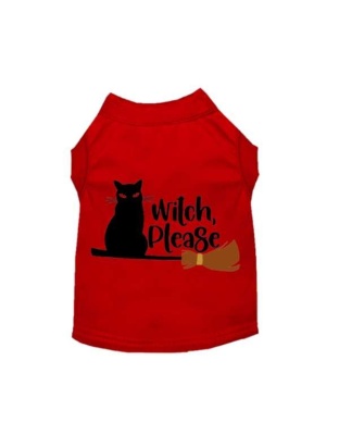 RED - Witch Please Cat - X Large
