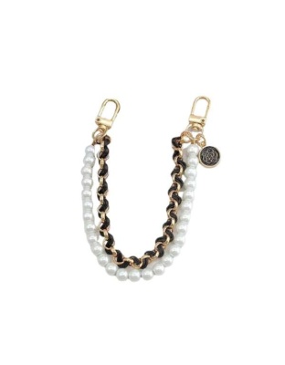 Black - Double Layer Pearl & Chain Lead