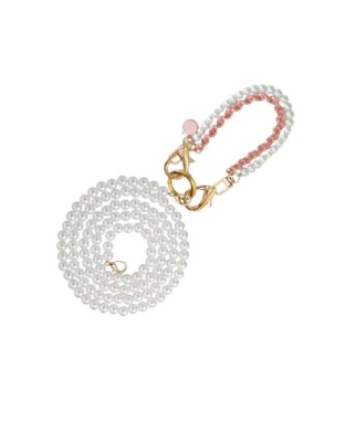 White - Double Layer Pearl & Chain Lead