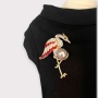 Elegant Flamingo Rhinestone and Pearl-Dog Dress - X Large