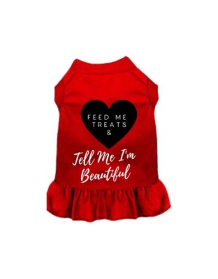 Solid Red - Feed Me Treats & Tell Me I'm Beautiful - 2X Large