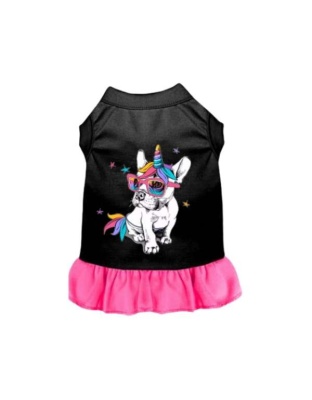 BLACK WITH HOT PINK TRIM - Frenchiecorn - X Large